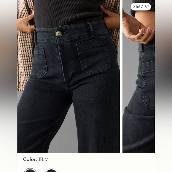 The Colette High Rise Crop Wide Leg Jeans by Maeve - Picture 6 of 10